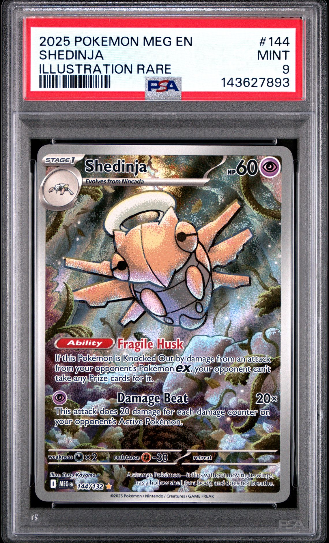 2025 Pokemon POKEMON MEG EN-MEGA EVOLUTION ILLUSTRATION RARE #144 Shedinja front