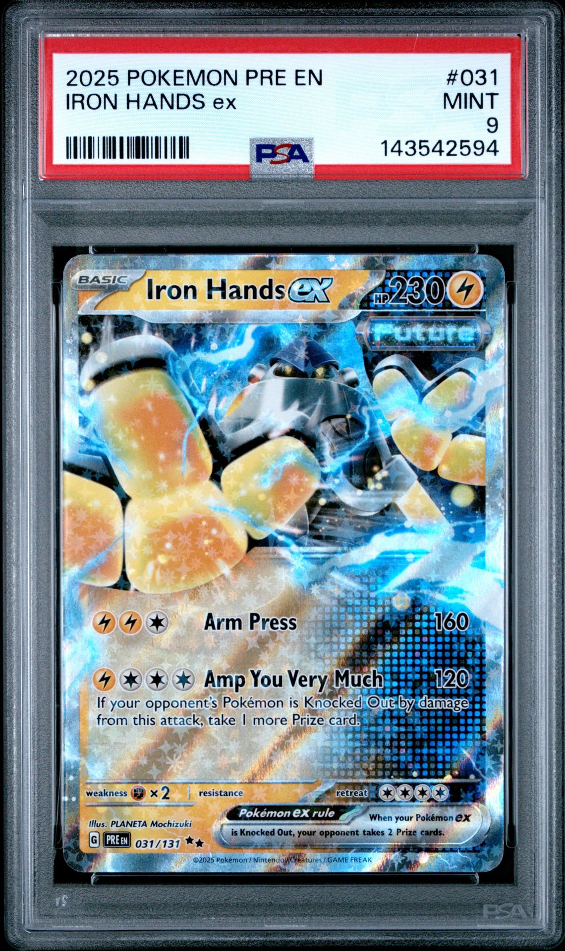 2025 Pokemon POKEMON PRE EN-PRISMATIC EVOLUTIONS #031 Iron Hands Ex front