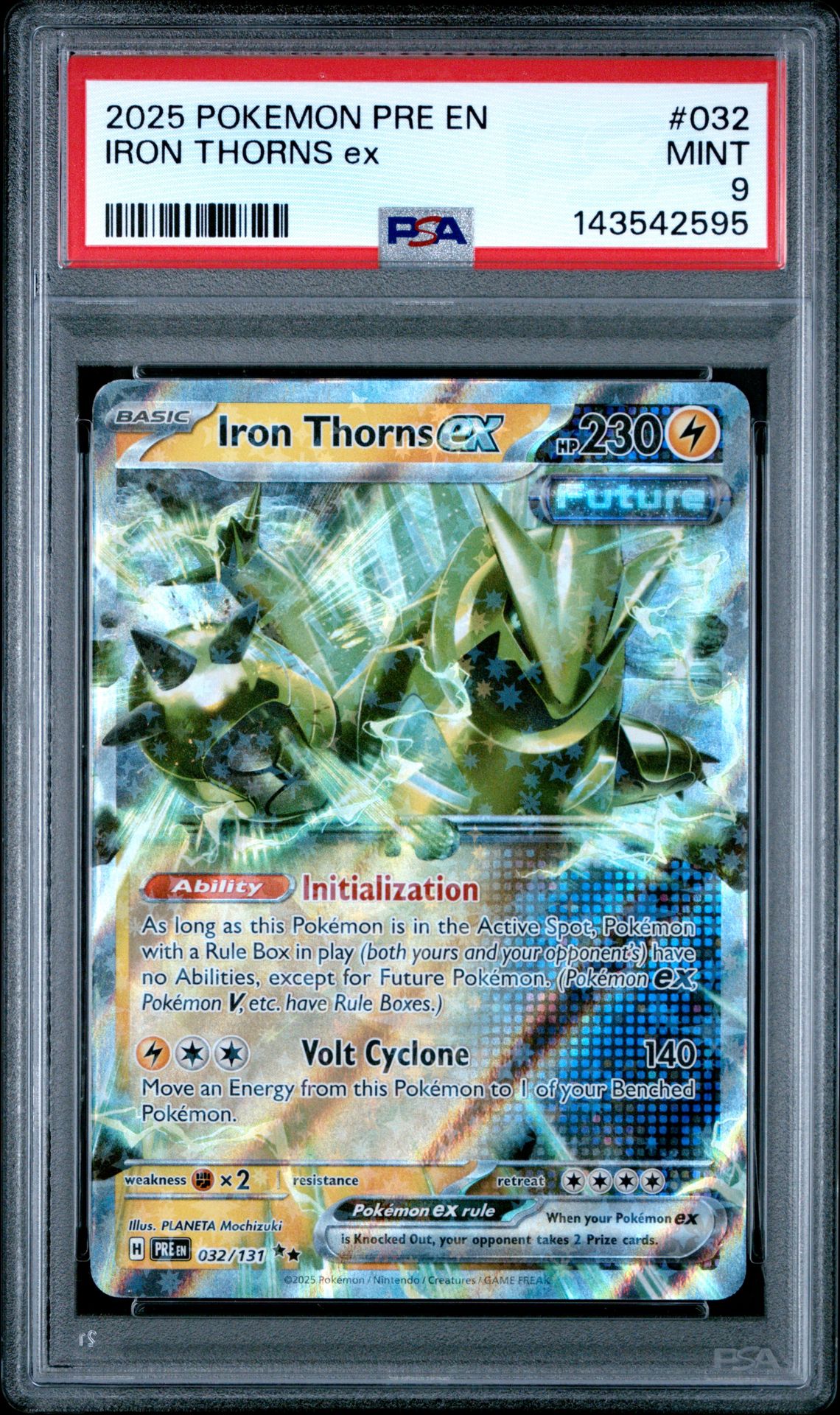 2025 Pokemon POKEMON PRE EN-PRISMATIC EVOLUTIONS #032 Iron Thorns Ex front