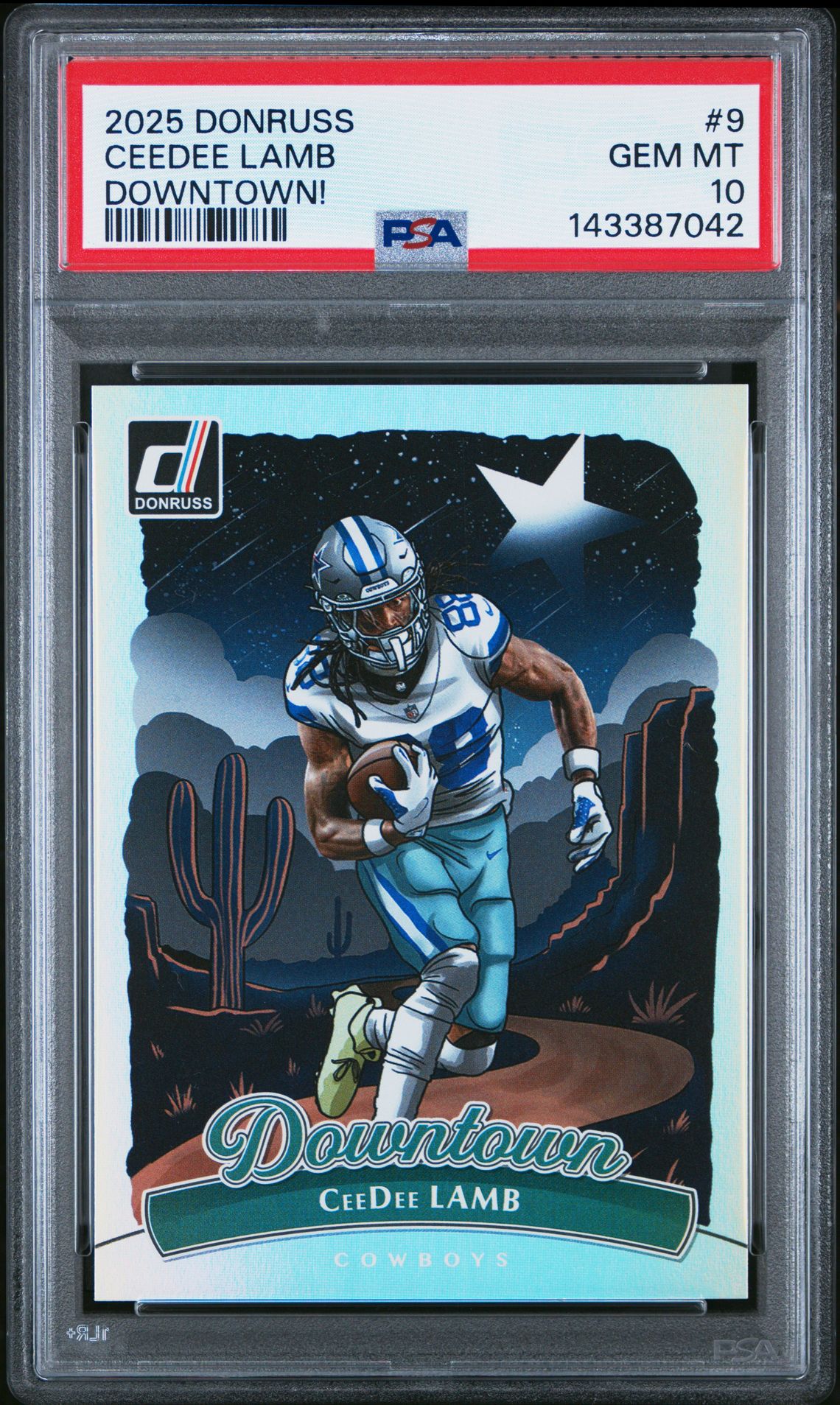 2025 Panini Donruss Downtown! Ceedee Lamb #9 Gem Mt 10 front