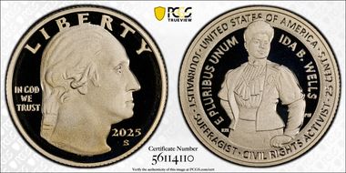 2025-S 25C Ida B. Wells Stephanie Sabin PR70DCAM