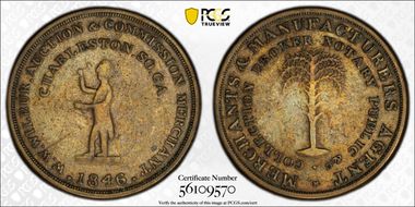 1846 AE Token Miller SC-5A, W.W. Wilbur N1BN