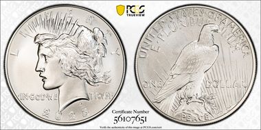 2025 $1 Peace Dollar MS70