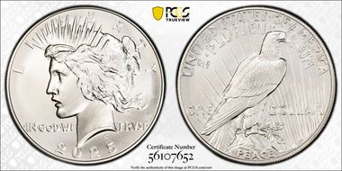 2025 $1 Peace Dollar MS69