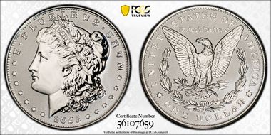 2025-S $1 Morgan Dollar Rev PR Two-Coin Reverse Proof Set PR69