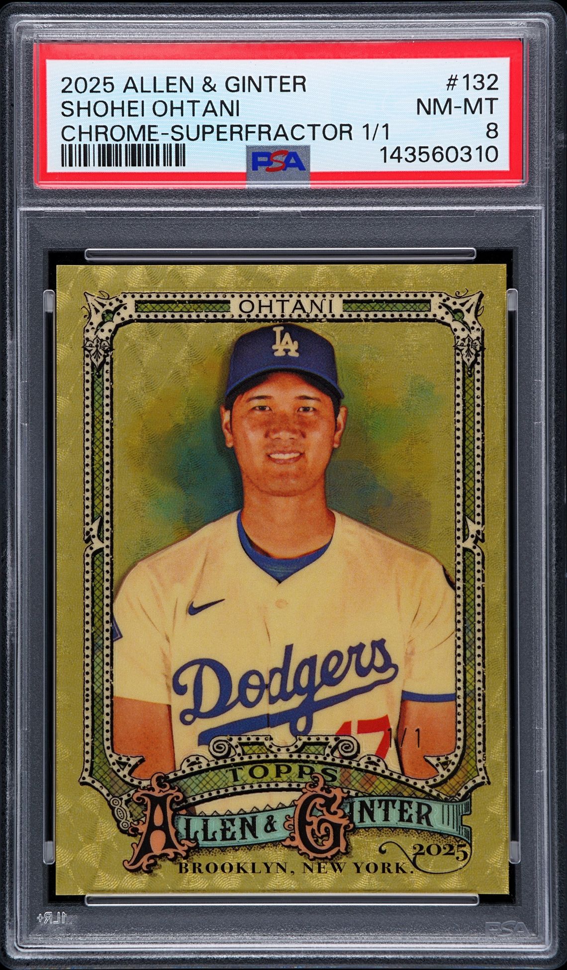 2025 Topps TOPPS ALLEN & GINTER Superfractor #132 Shohei Ohtani front