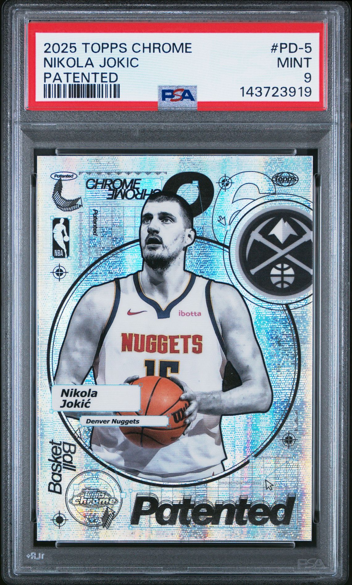 2025 Topps TOPPS CHROME PATENTED #PD-5 Nikola Jokic front