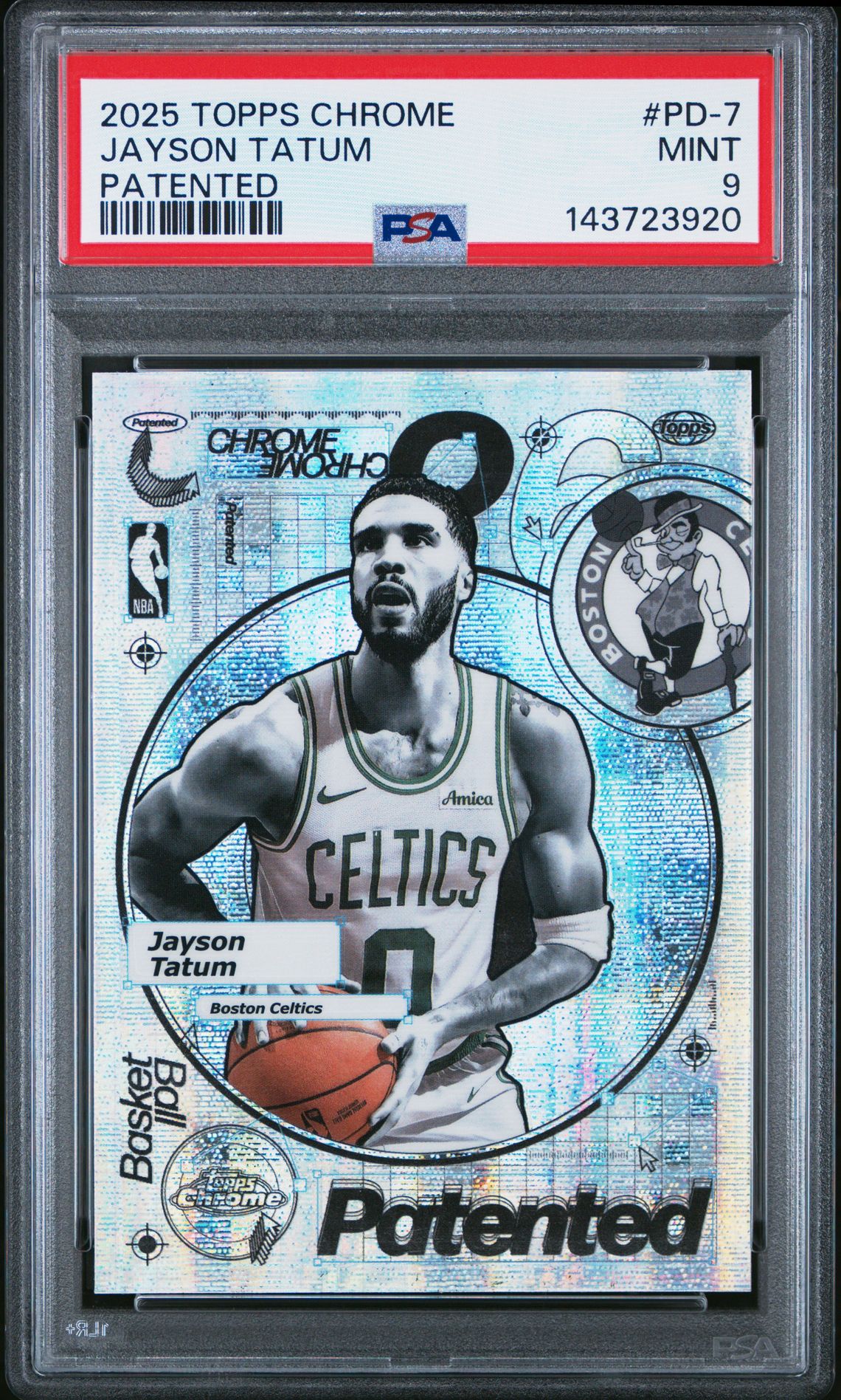 2025 Topps TOPPS CHROME PATENTED #PD-7 Jayson Tatum front