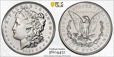 2025-S $1 Morgan Dollar Rev PR Two-Coin Reverse Proof Set First Strike PR69