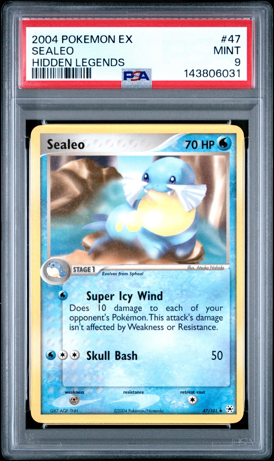 2004 Pokemon POKEMON EX HIDDEN LEGENDS #47 Sealeo front