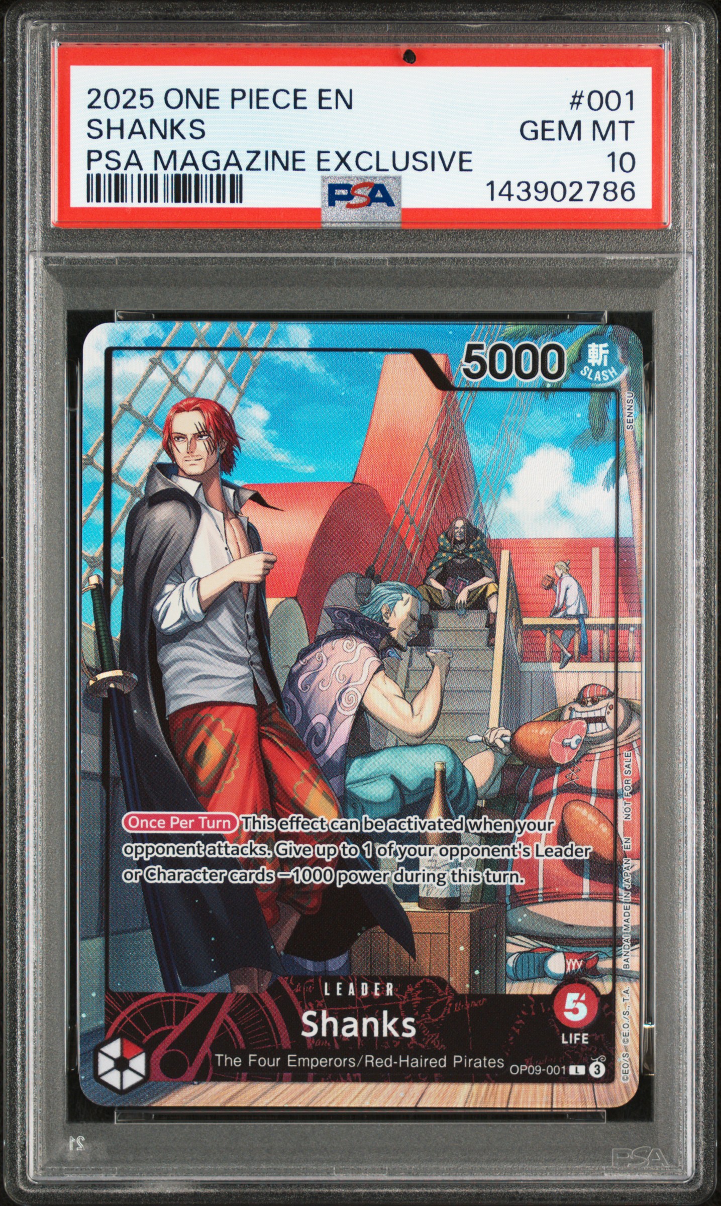 #001 Shanks (Psa Magazine Exclusive) — PSA cert 143902786