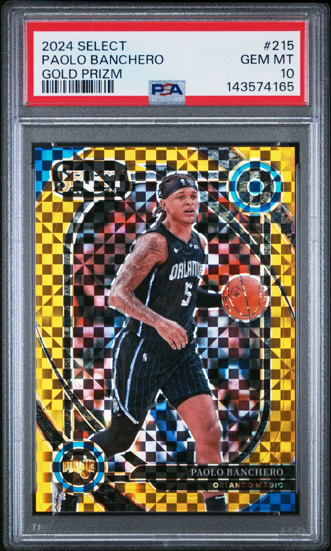 2024 Panini PANINI SELECT GOLD PRIZM #215 Paolo Banchero front