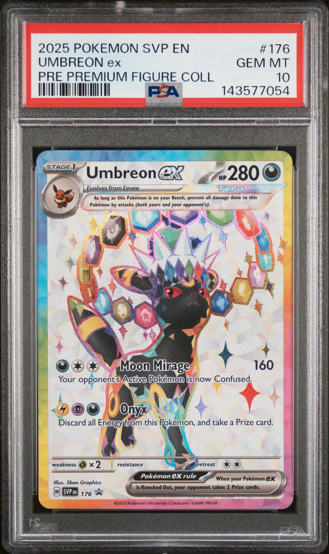 2025 Pokemon POKEMON SVP EN-SV BLACK STAR PROMO PRE PREMIUM FIGURE COLL #176 Umbreon Ex front
