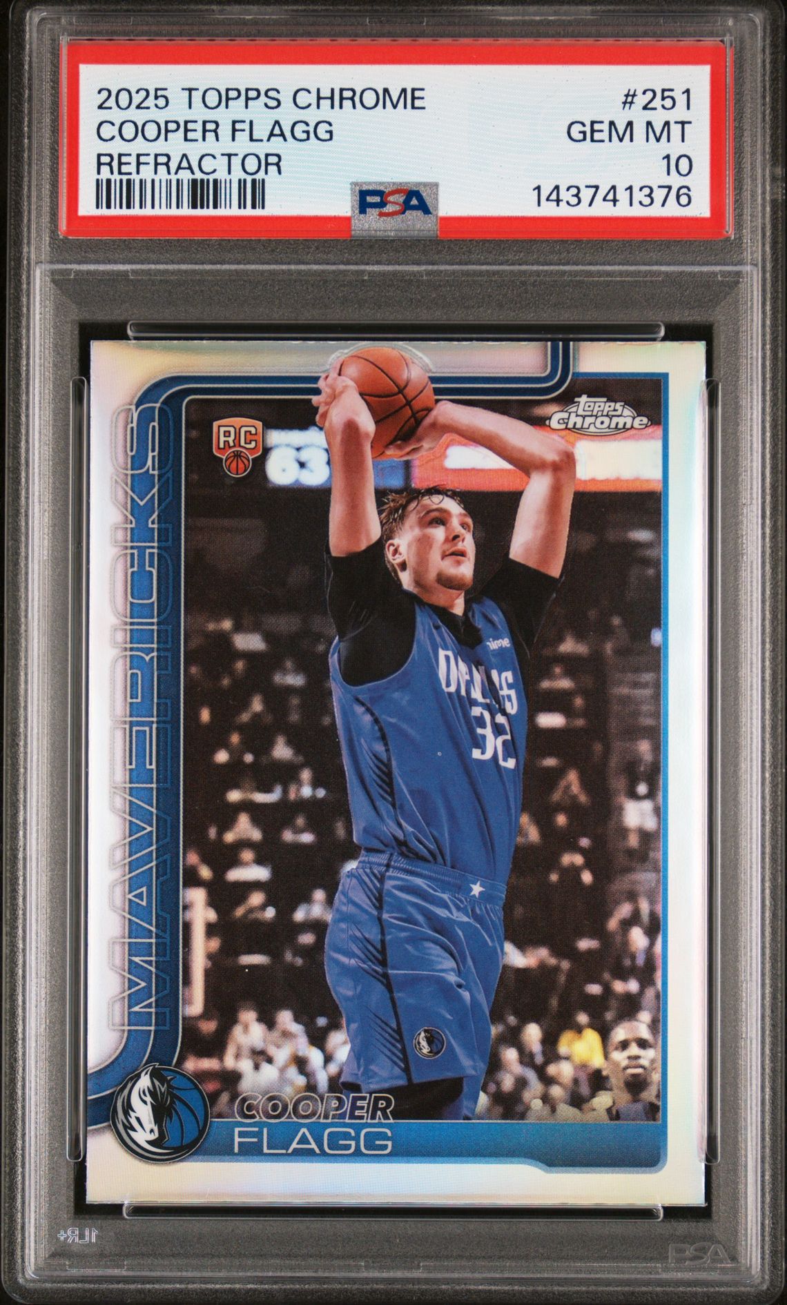 2025 Topps Chrome TOPPS CHROME X-FRACTOR #251 Cooper Flagg front
