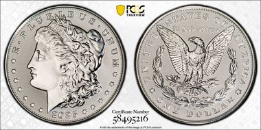 2025-S $1 Morgan Dollar Rev PR Two-Coin Reverse Proof Set PR69