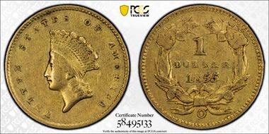 1855-O G$1 XF45
