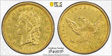 1836 $2.50 Script 8 XF45