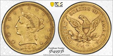 1854 $2.50 AU50