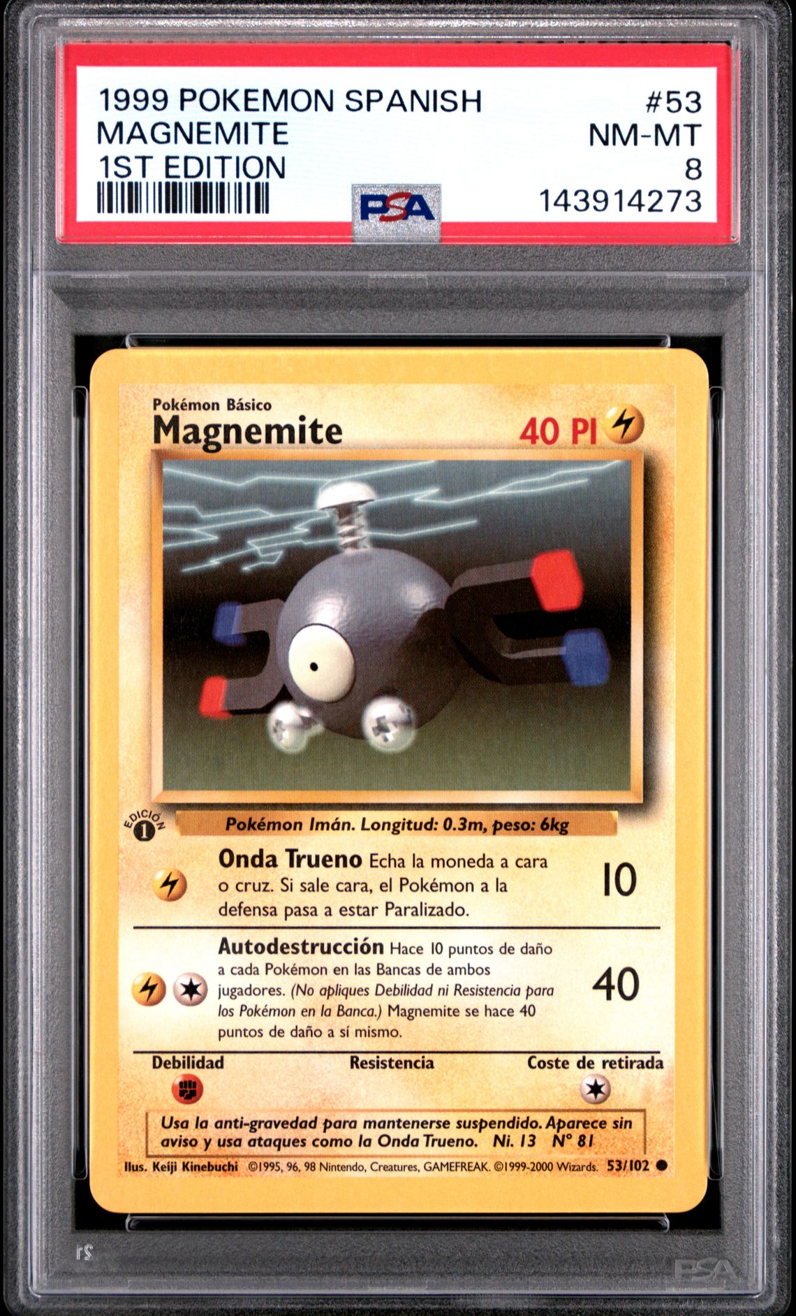 1999 Pokemon POKEMON SPANISH 1ST EDITION #53 Magnemite front