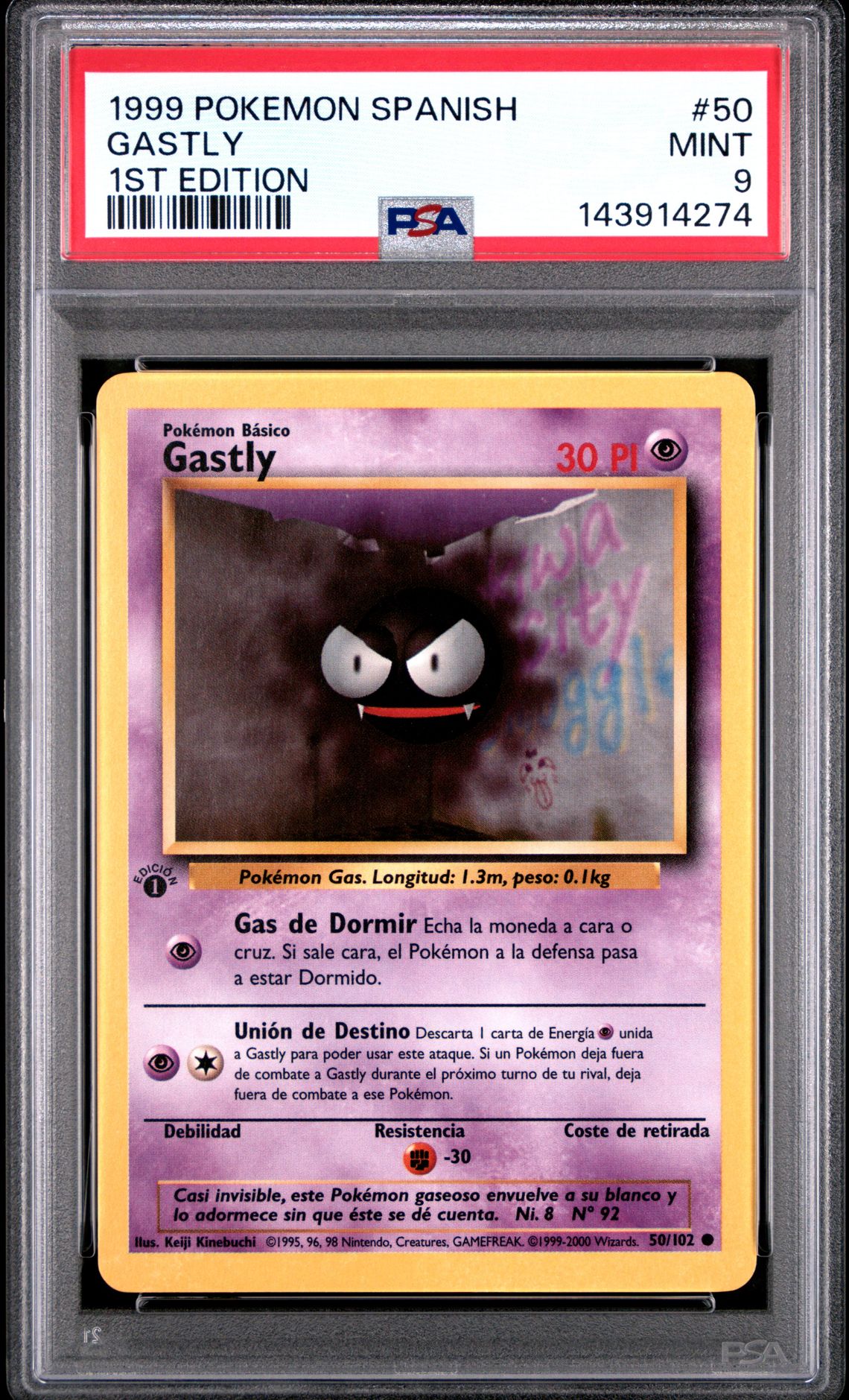 1999 Pokemon #50 Gastly front
