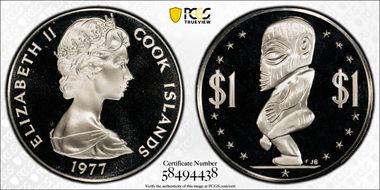 1977-FM $1 PR68DCAM