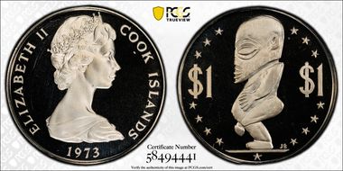 1973 $1 PR67DCAM