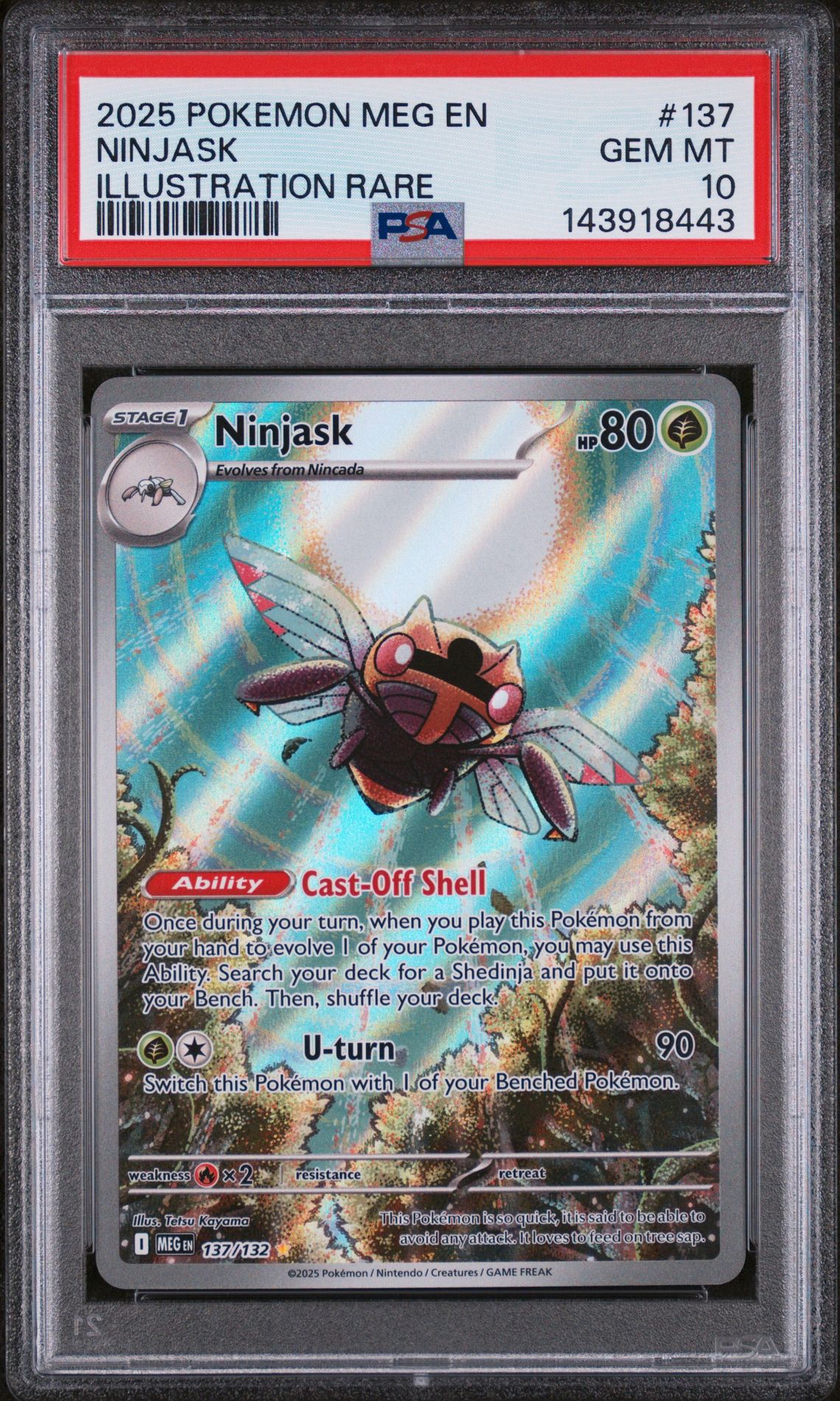 2025 Pokemon POKEMON MEG EN-MEGA EVOLUTION ILLUSTRATION RARE #137 Ninjask front