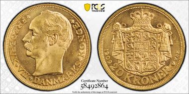 1909 VBP 20 Kr KM-810  Au MS65