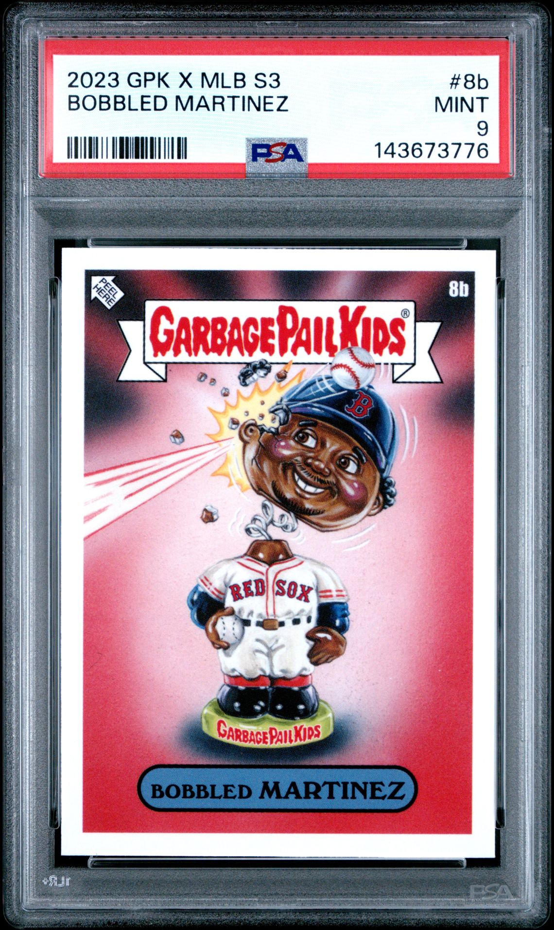 2023 Topps TOPPS GARBAGE PAIL KIDS X MLB SERIES 3 Red #8B Bobbled Martinez front