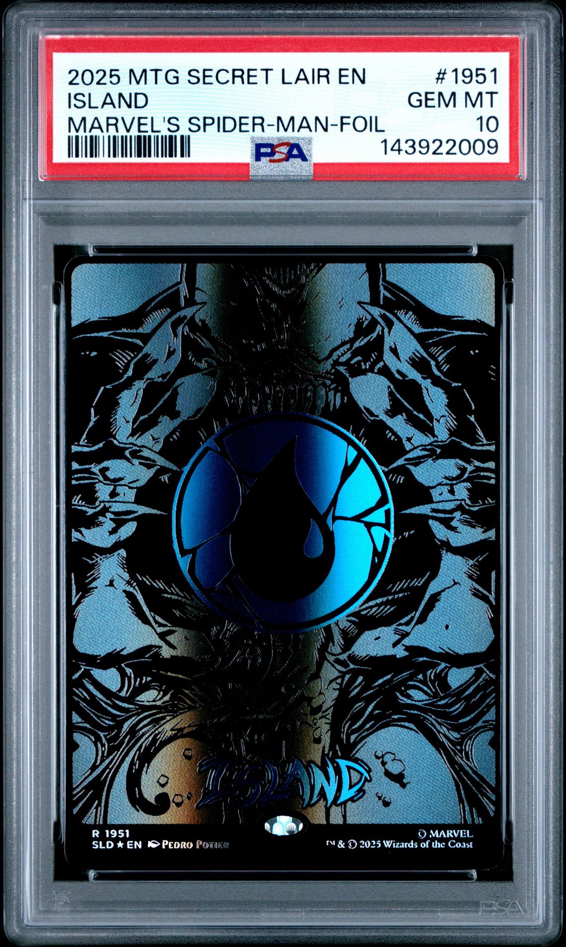 2025 MTG MAGIC THE GATHERING SECRET LAIR DROP MARVEL'S SPIDER-MAN-FOIL #1951 Island front