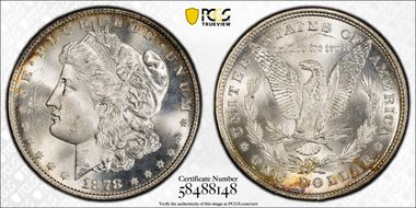 1878 8TF $1 MS65