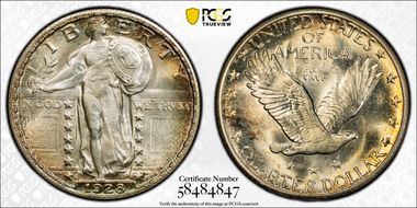 1928-S 25C MS67FH