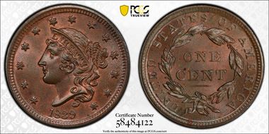 1839 1C Silly Head MS66BN