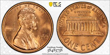 1969-D 1C MS67RD