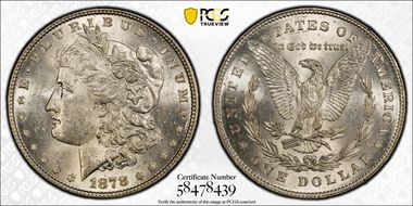 1878 7TF $1 Reverse of 1878 MS61