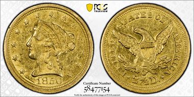 1850-O $2.50 AU53