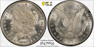 1880/79-CC $1 Reverse of 1878 GSA Hoard MS63