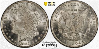 1881-CC $1 GSA Hoard MS63