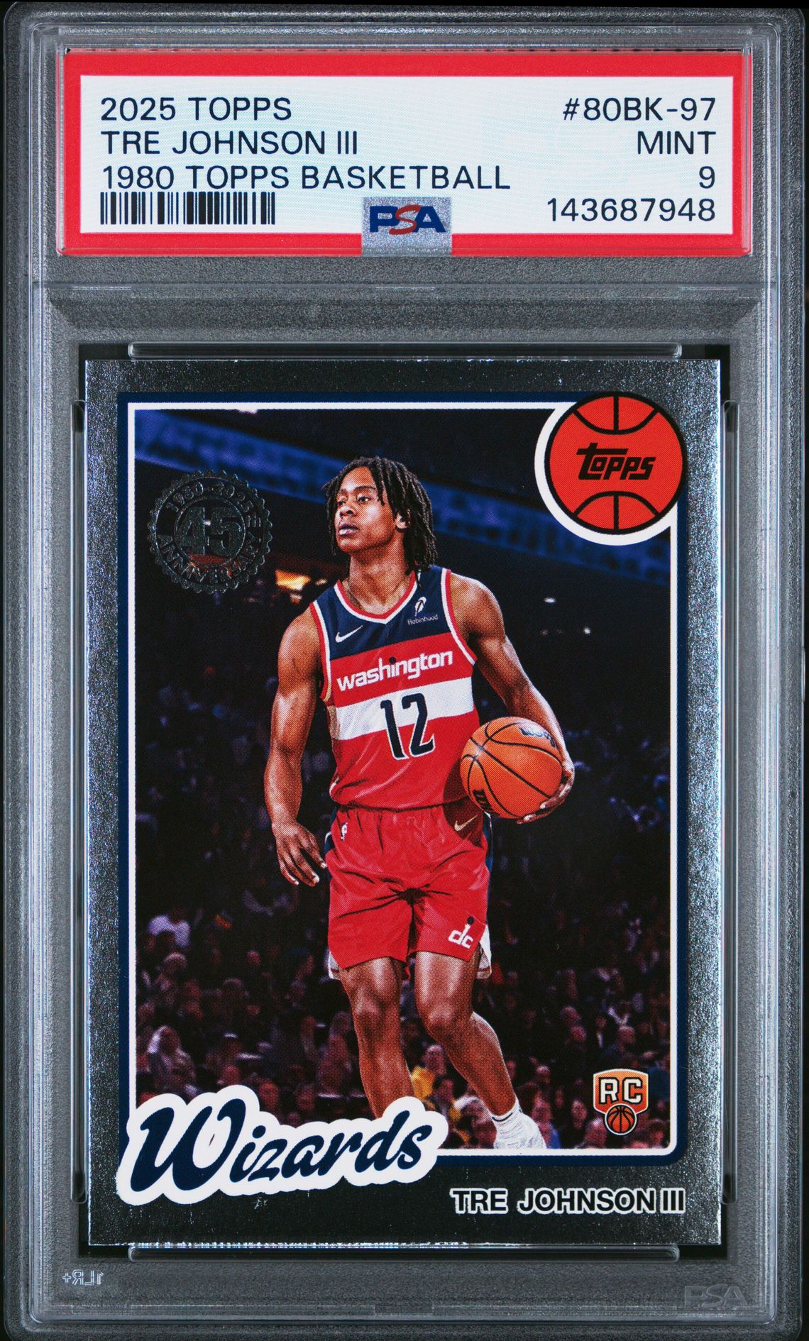 2025 Topps TOPPS 1980-81 TOPPS BASKETBALL #80BK-97 Tre Johnson Iii front