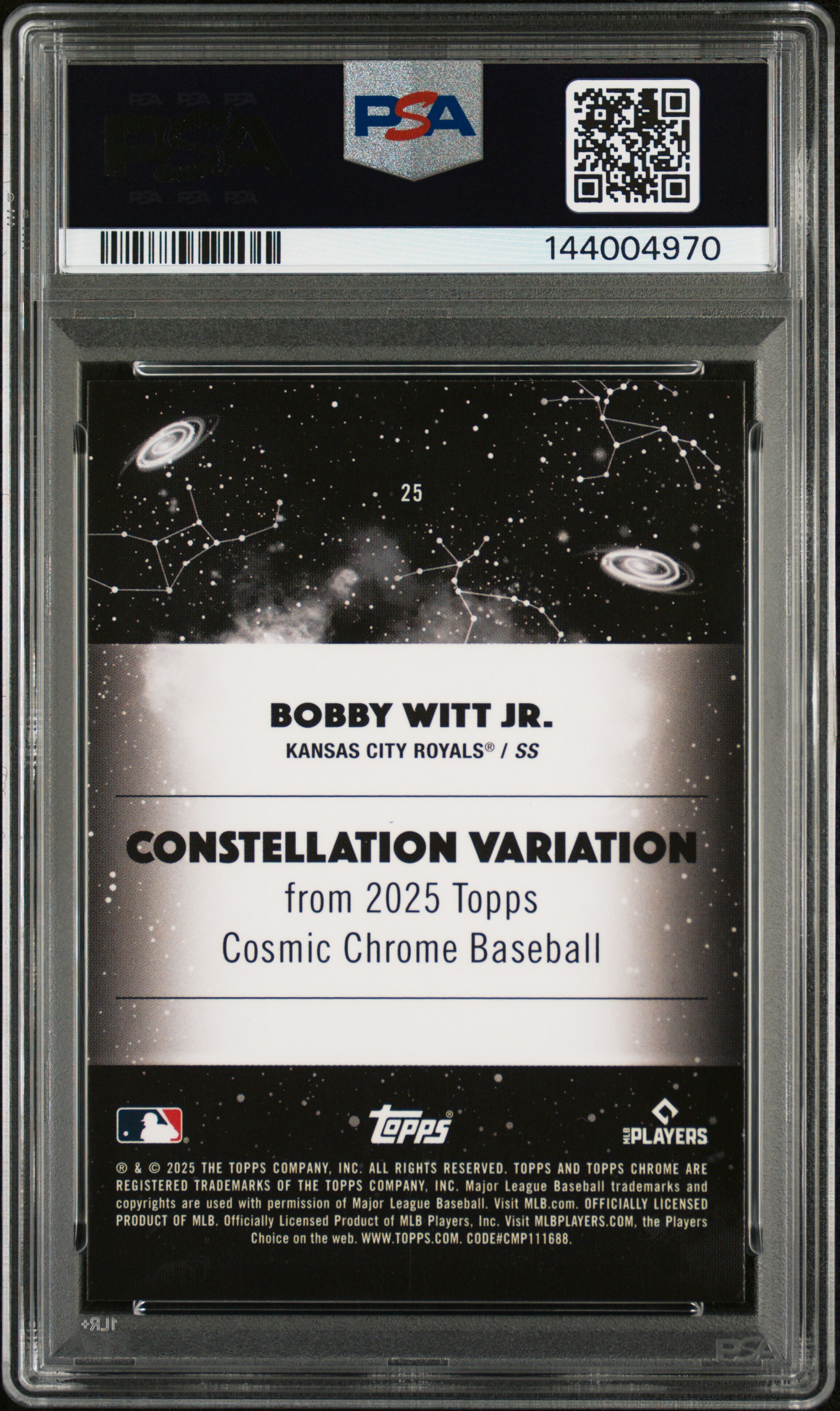 2025 TOPPS COSMIC CHROME CONSTELLATION VARIATION BOBBY WITT JR 