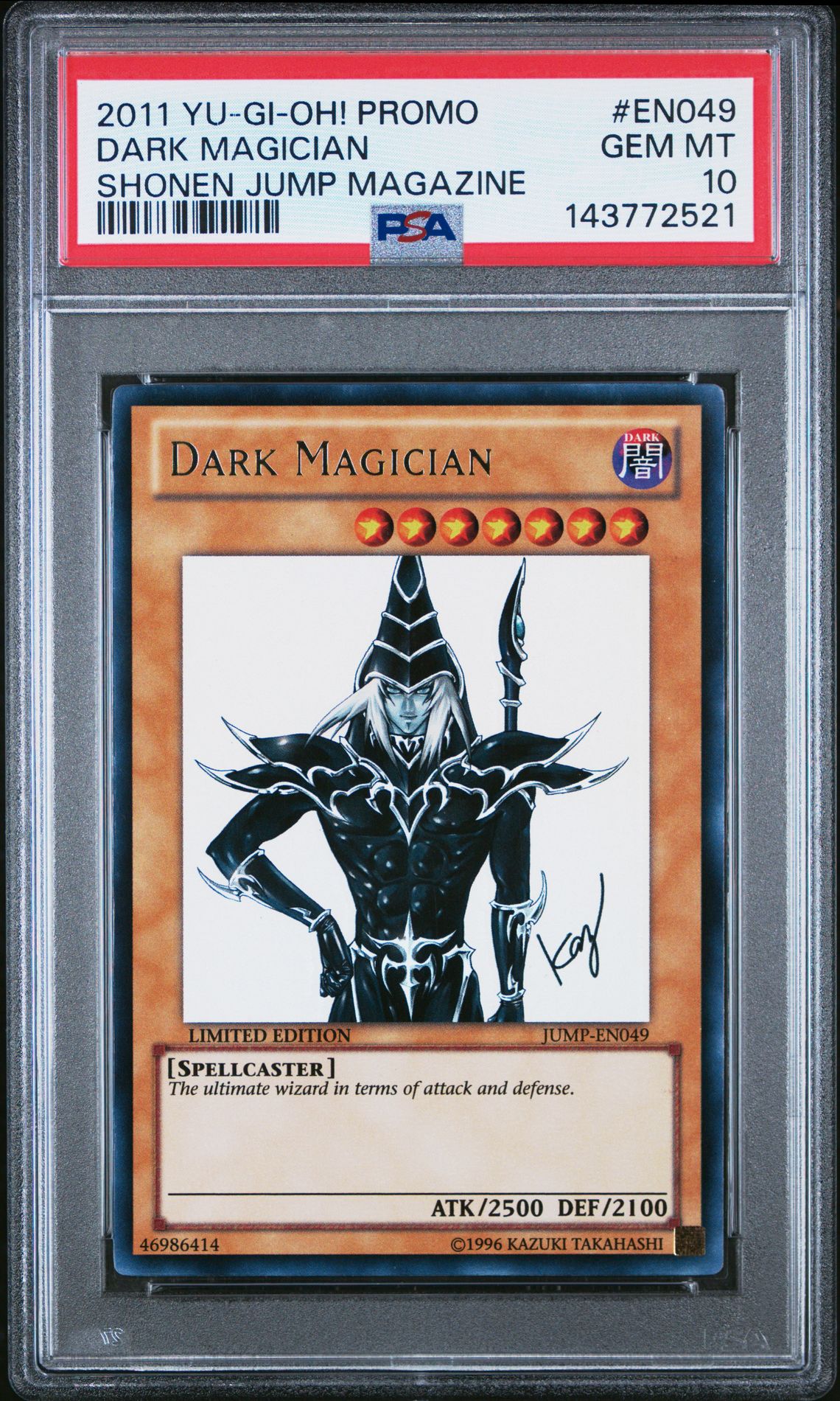 2011 Yu-Gi-Oh! YU-GI-OH! PROMO SHONEN JUMP MAGAZINE #EN049 Dark Magician front