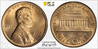 1971-S 1C MS67RD