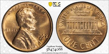 1962-D 1C MS67RD
