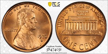 1976-D 1C MS67RD