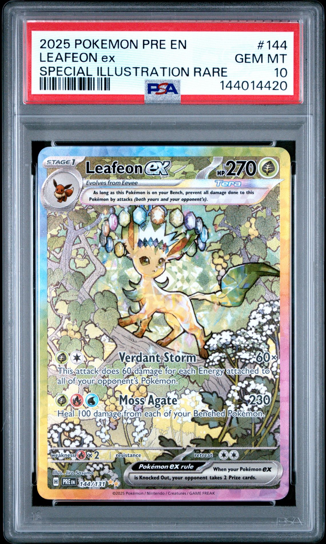 2025 Pokemon POKEMON PRE EN-PRISMATIC EVOLUTIONS SPECIAL ILLUSTRATION RARE #144 Leafeon Ex front