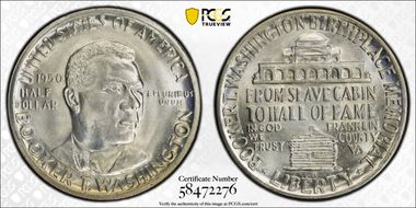 1950-D 50C Booker T. Washington MS67