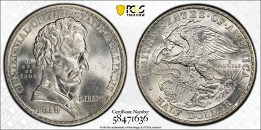 1918 50C Lincoln-Illinois MS65