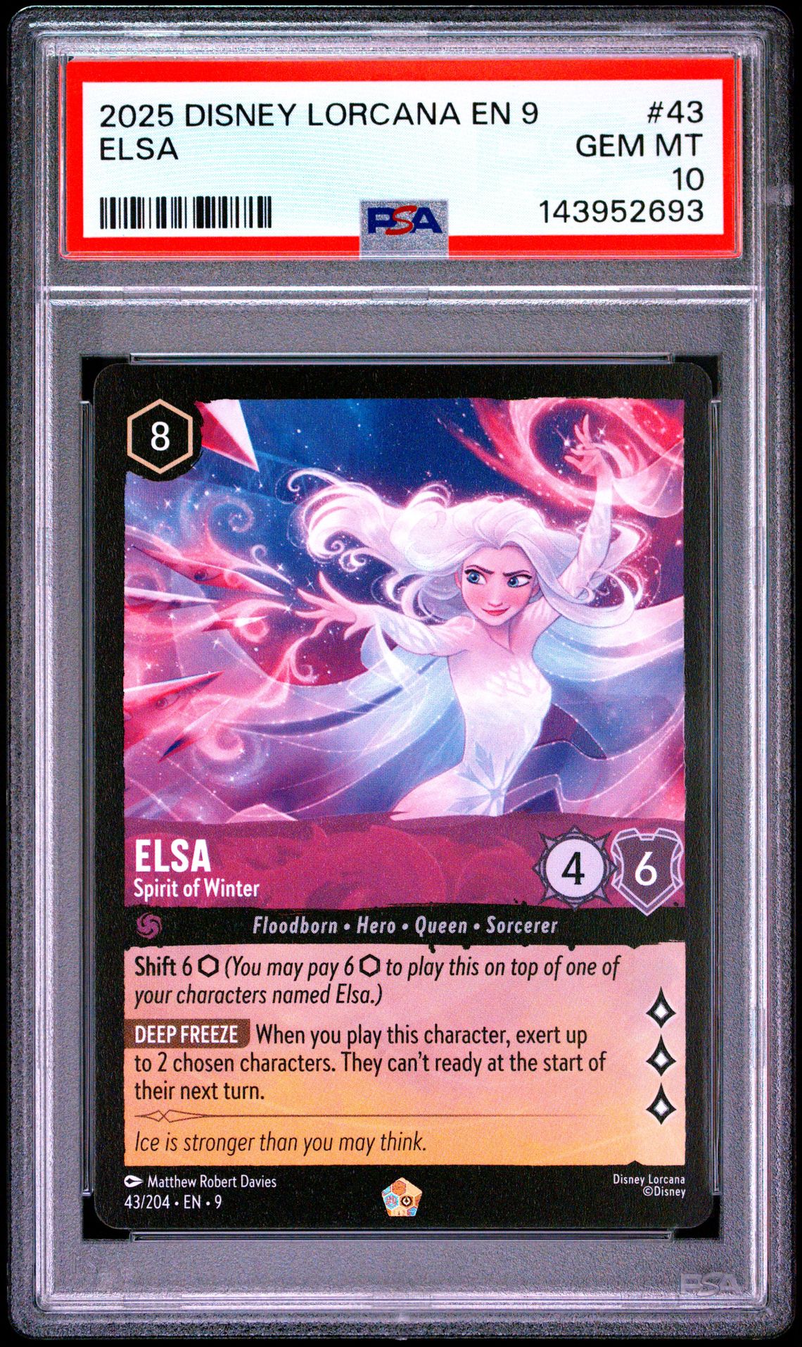 2025 Disney DISNEY LORCANA EN 9-FABLED #43 Elsa front