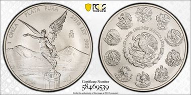 2018-Mo Onza Libertad Ag MS70