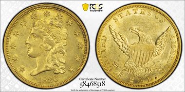 1836 $2.50 Script 8 MS62